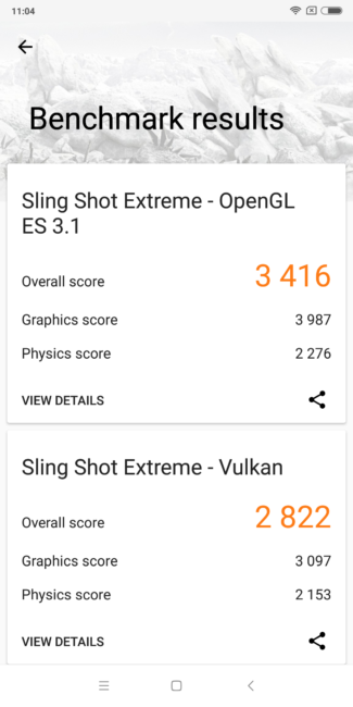 Restultado Xiaomi Mi Mix 2S 3D Mark