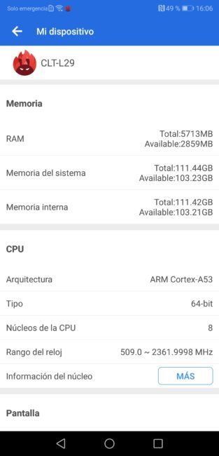Datos AnTuTu Huawei P20 Pro