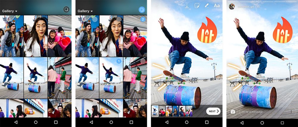 Subida múltiple de fotos y vídeos a las Historias de Instagram