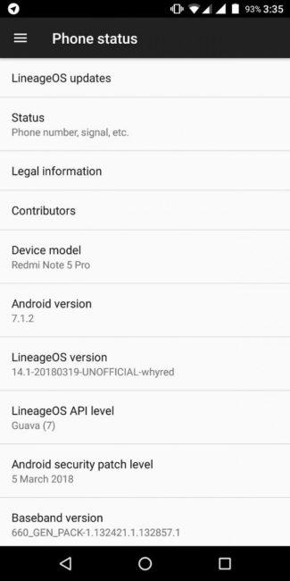 LineageOS 14.1 para el Xiaomi Redmi Note 5 Pro
