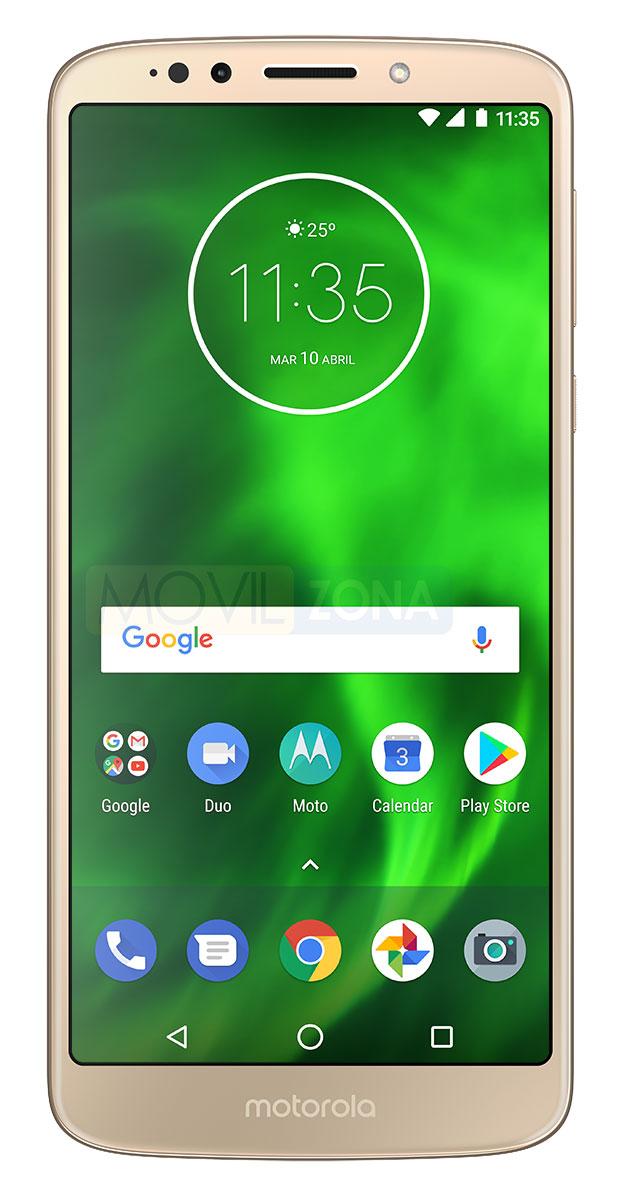Motorola Moto G6 Play dorado vista frontal