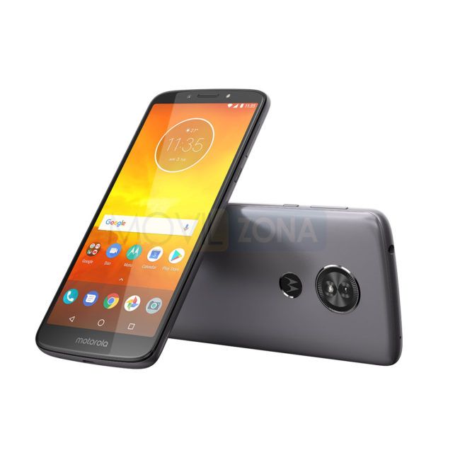 Motorola Moto e5 gris vista delantera y trasera