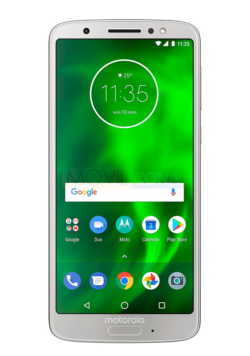 Motorola Moto G6 plata frontal