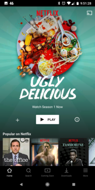 Futura interfaz de Netflix para Android