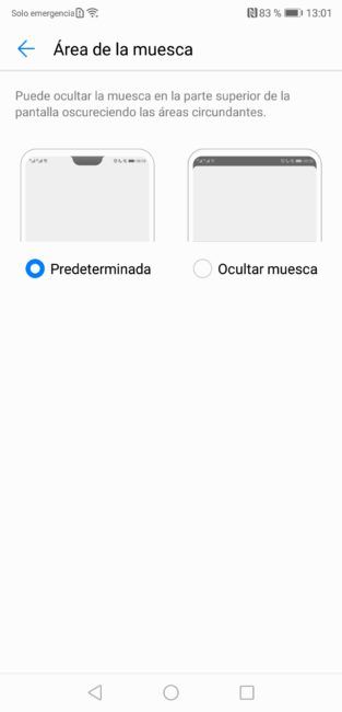 Gestión de notch en el Huawei P20 Pro