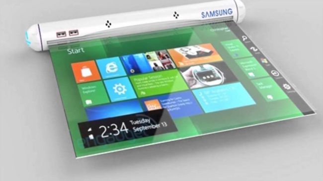 Concepto de la Pantalla del Samsung Galaxy X
