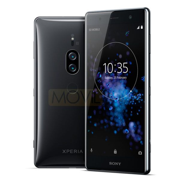 Sony Xperia XZ2 Premium negro vista delantera y trasera