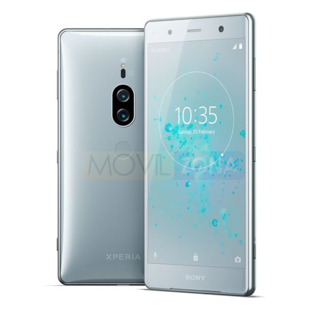 Sony Xperia XZ2 Premium plata vista delantera y trasera