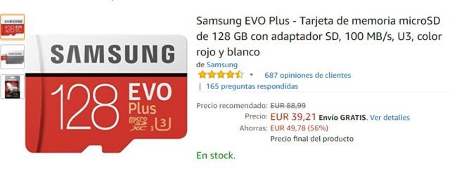 tarjetas microSD en oferta de 128 GB