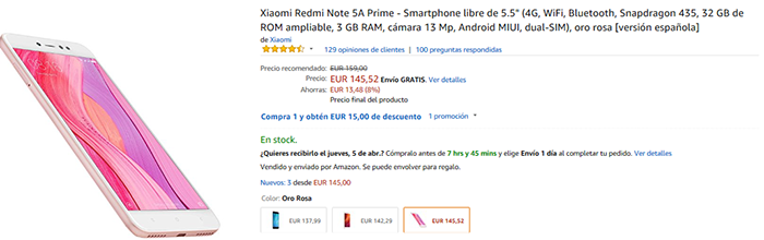 Xiaomi-Redmi-Note-5A-Prime-oferta-Amazon