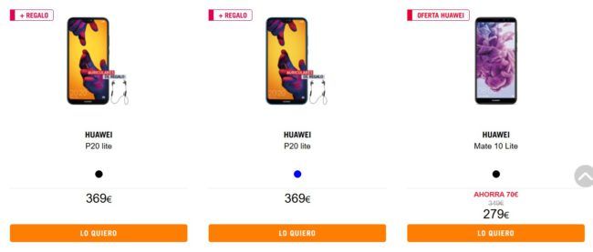 descuento en móviles Huawei