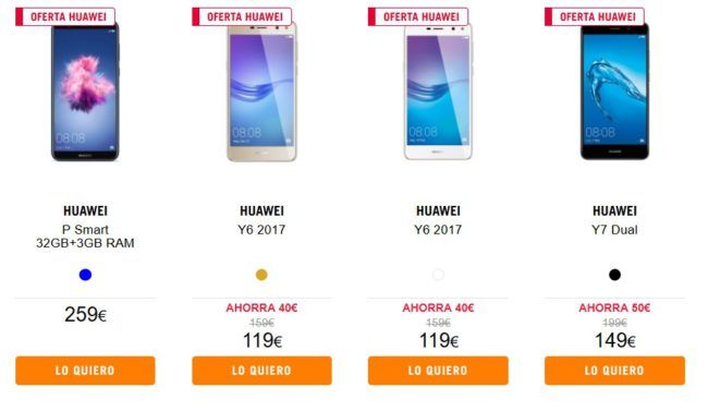 descuento en móviles huawei