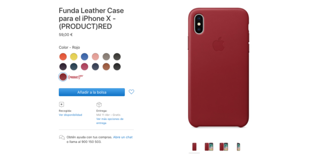 funda roja iphone X