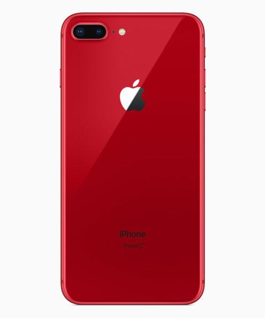 Carcasa trasera del iPhone 8 de color rojo