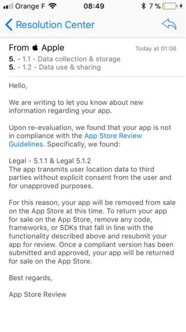 Apple retira cientos de apps para iPhone de la App Store