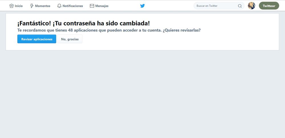 Apps conectadas a una cuenta de Twitter