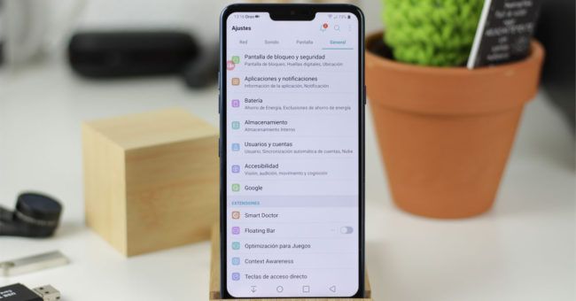 Imagen del frontal del LG G7 ThinQ