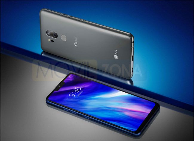 LG G7 con pantalla azul