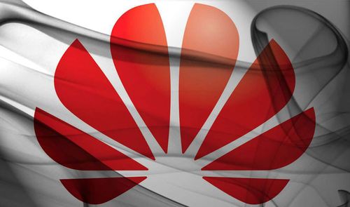 Logotipo de Huawei sobre una sábana