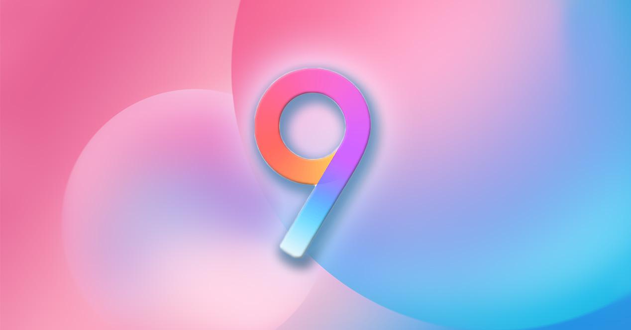 Icono de MIUI 9 en distintos colores