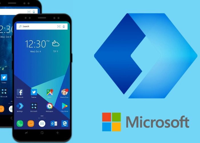 Interfaz del lanzador de apps Microsoft Launcher