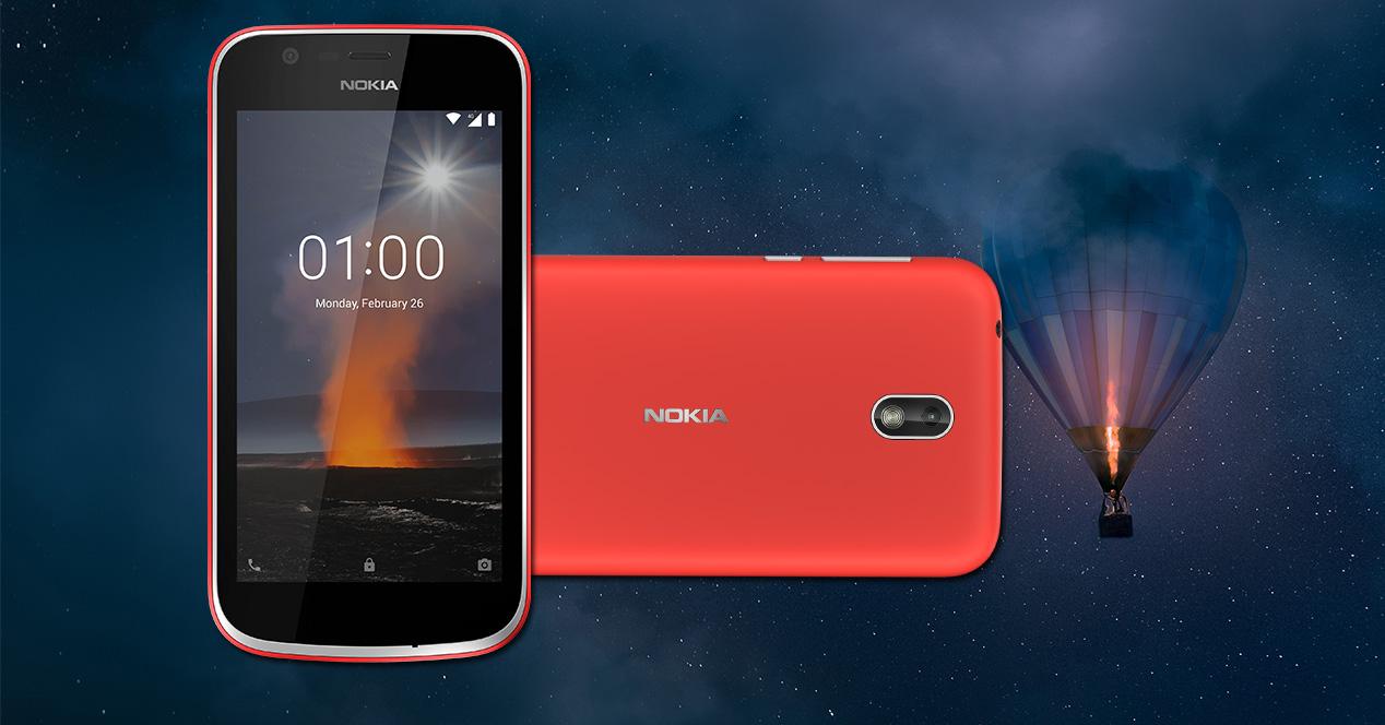 Nokia 1 en color rojo
