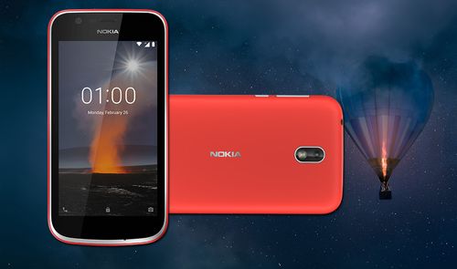 Nokia 1 en color rojo