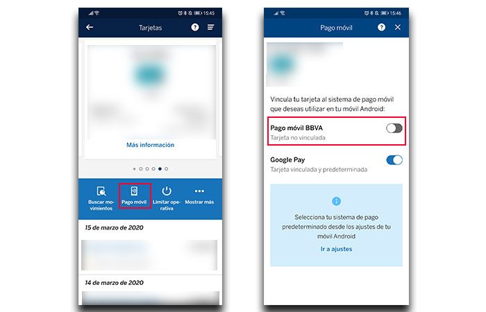 Pago móvil BBVA
