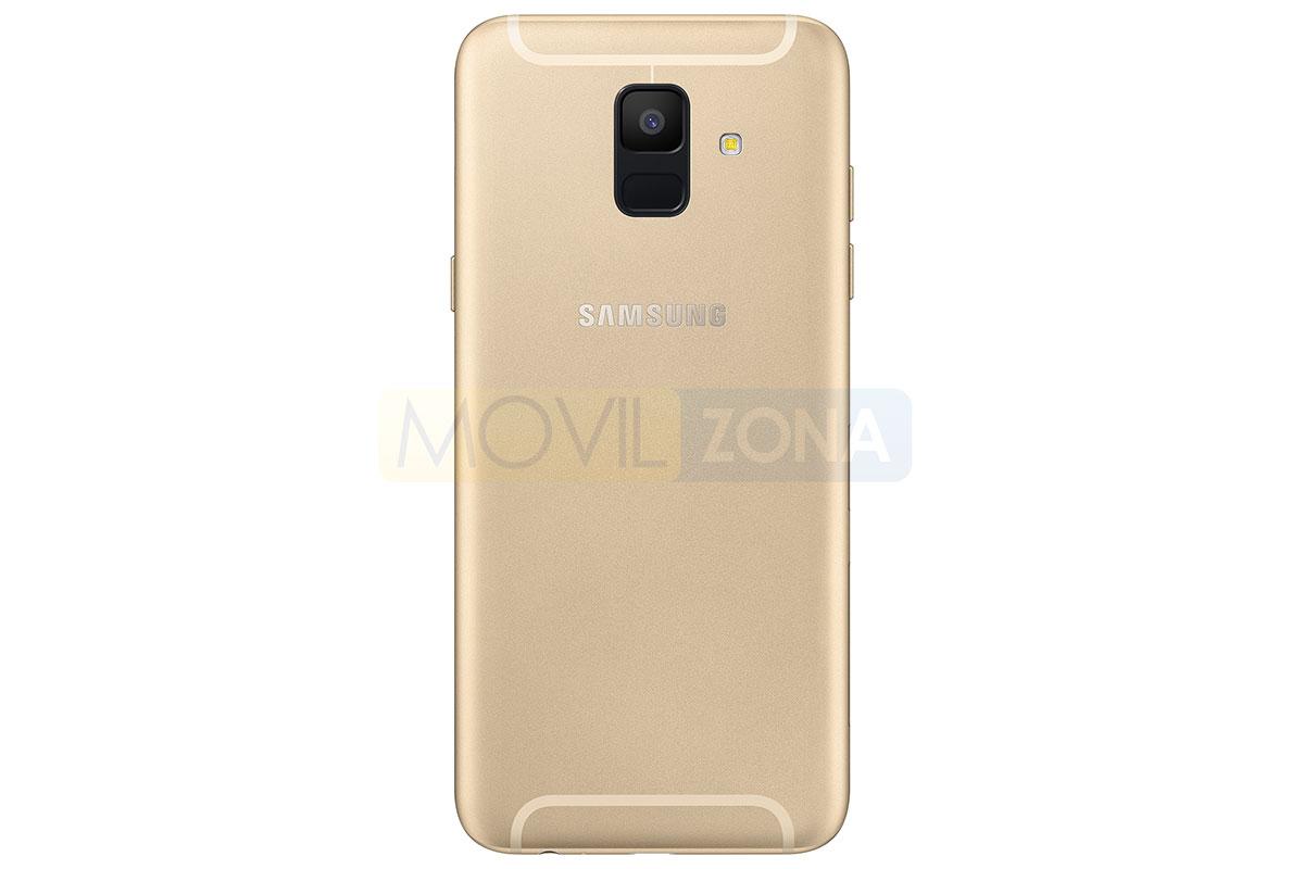 Samsung Galaxy A6 dorado detalle de la cámara