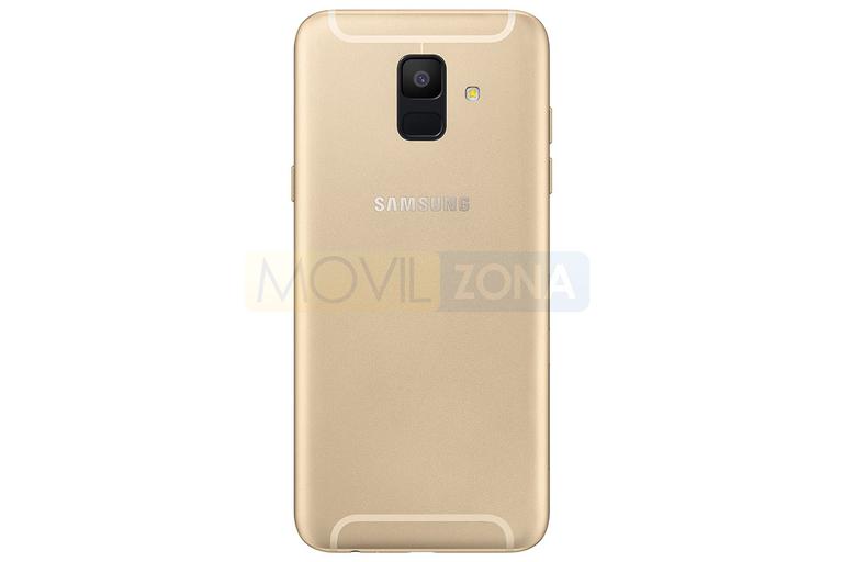 Samsung Galaxy A6 dorado detalle de la cámara