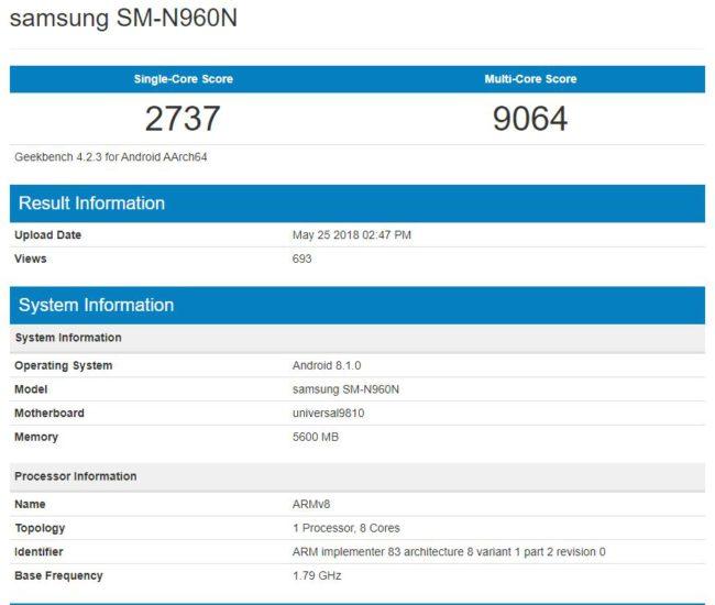 Samung Galaxy Note 9-pantalla-características-RENDIMIENTO