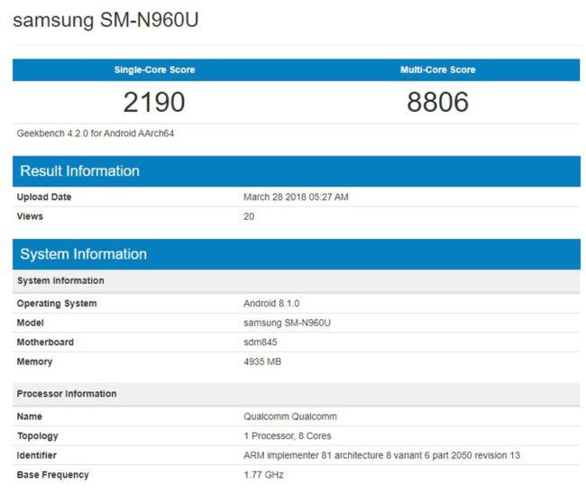 Samung Galaxy Note 9-pantalla-características-RENDIMIENTO