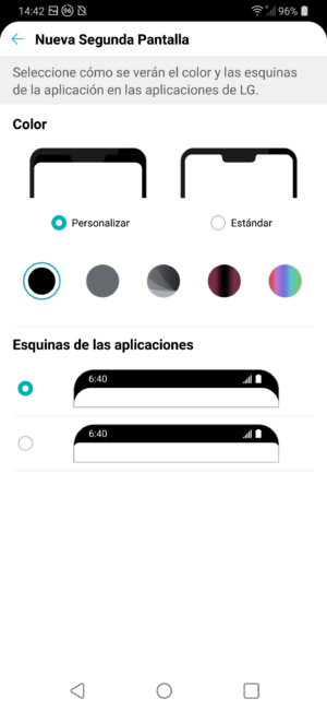 Uso sin notch del LG G7 ThinQ