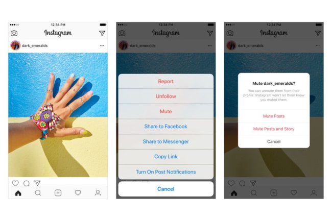 Silenciar a los amigos en Instagram