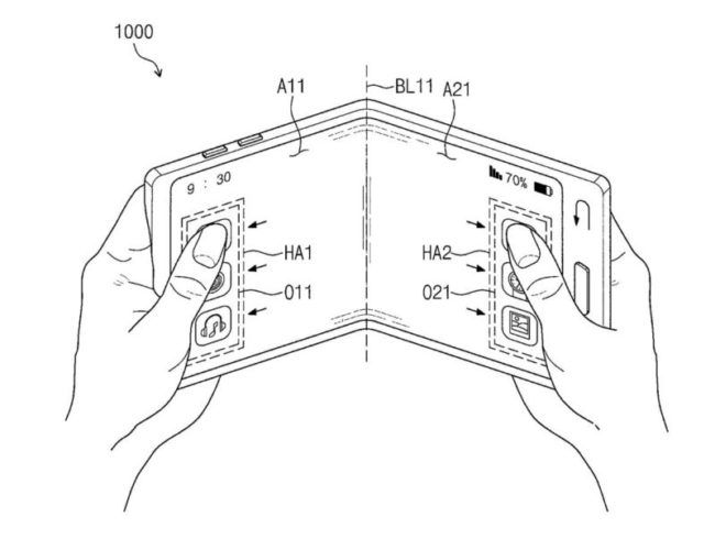 Smartphone con pantalla flexible de Samsung