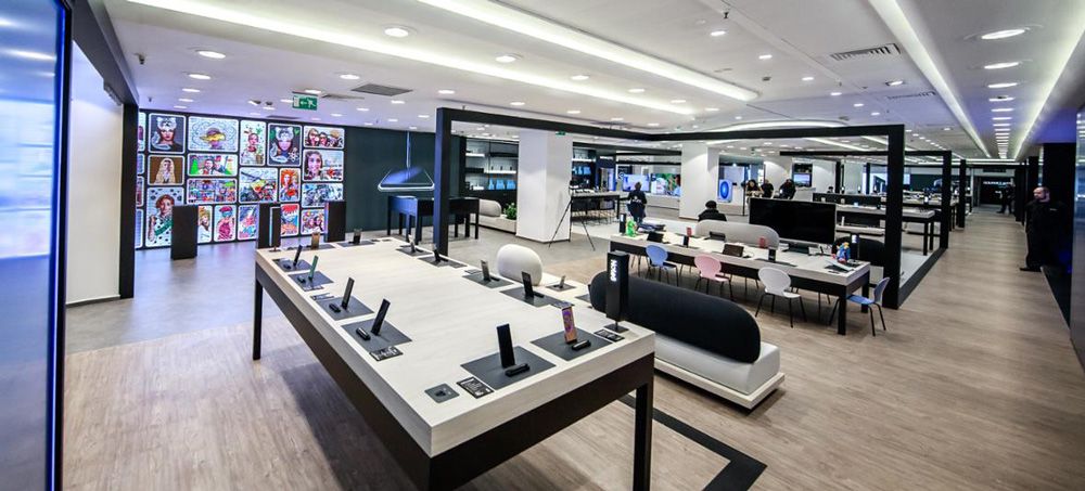 Smartphones Samsung Galaxy en una tienda de Samsung