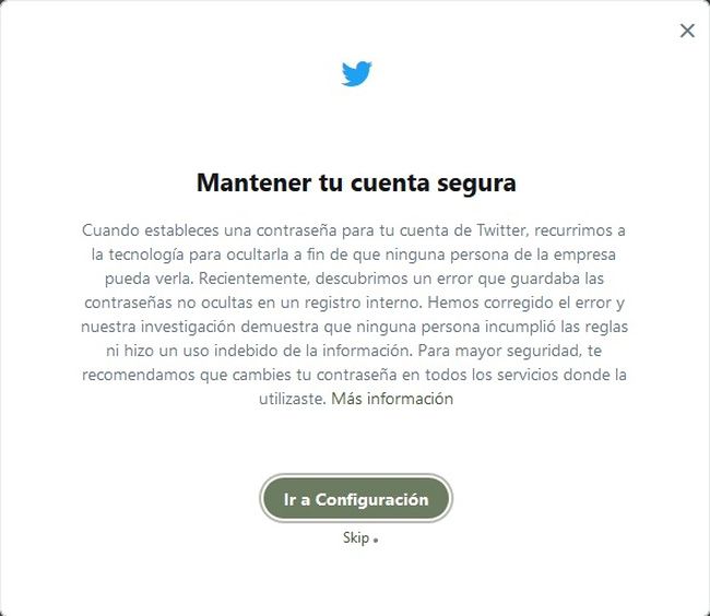 Fallo de seguridad en Twitter