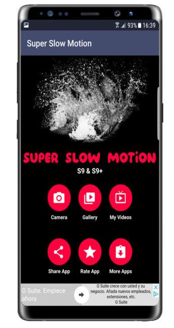 Interfaz Super Slow Motion S9