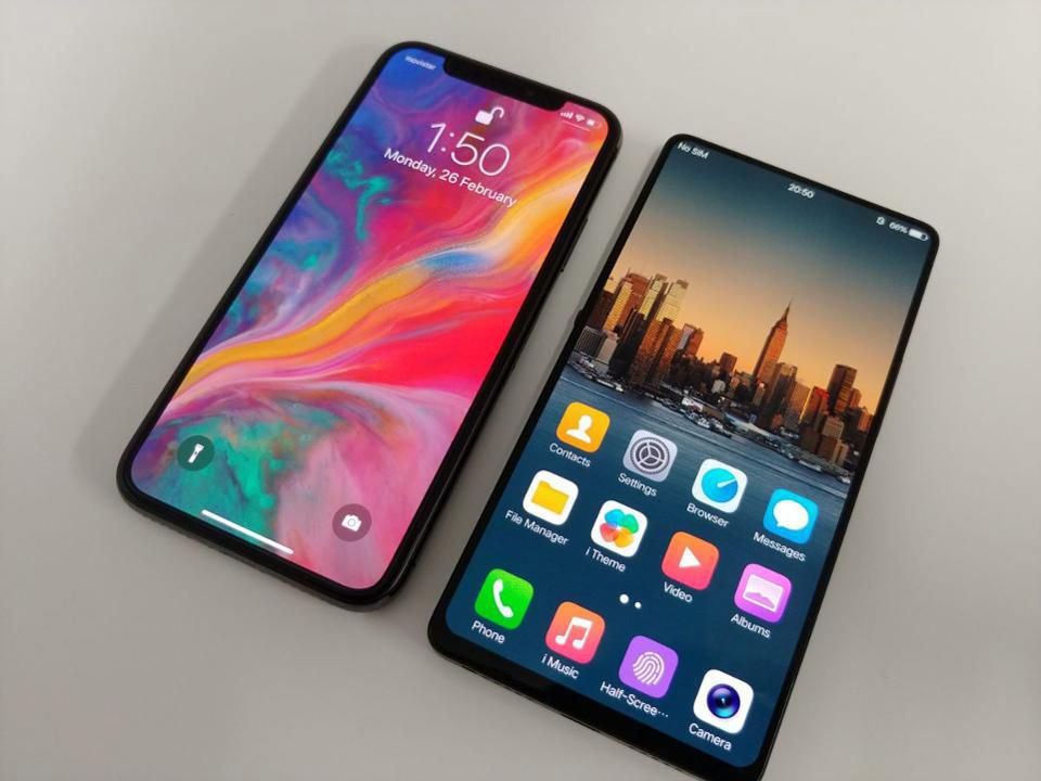 Vivo Apex frente al iPhone X