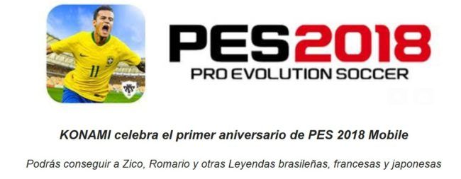aniversario de PES 2018 Mobile