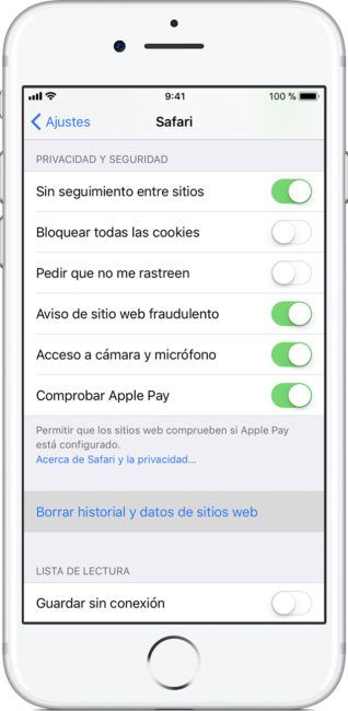 eliminar el historial de búsqueda de tu iPhone