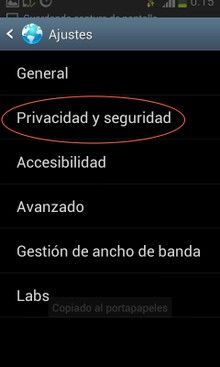 eliminar el historial de búsqueda de tu smartphone-stock browser