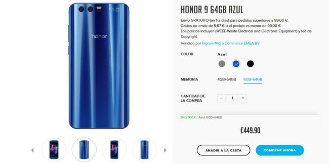 oferta del Honor 9