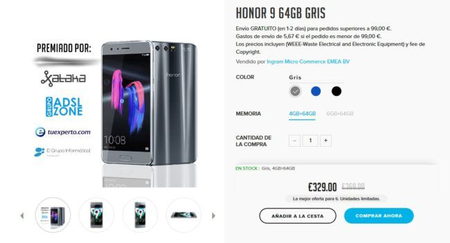oferta del Honor 9