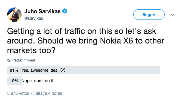 votos nokia x6