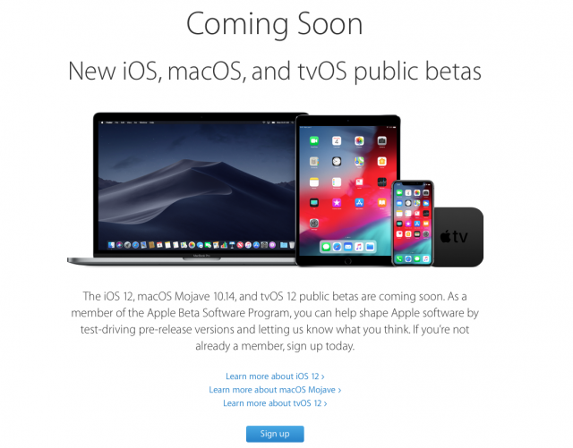 Instalar beta publica de iOS 12