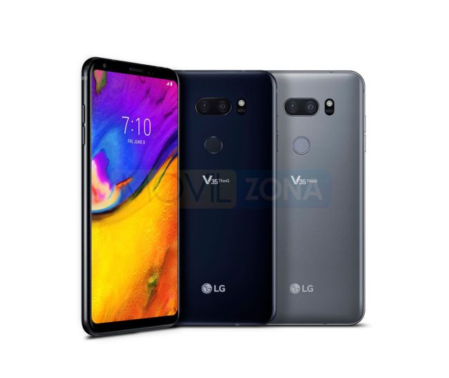 LG V35 ThinQ negro y gris