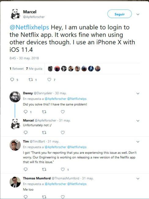 Netflix no funciona con iOS 11