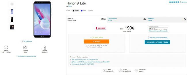 Dias Honor de Phone House-Honor 9 Lite