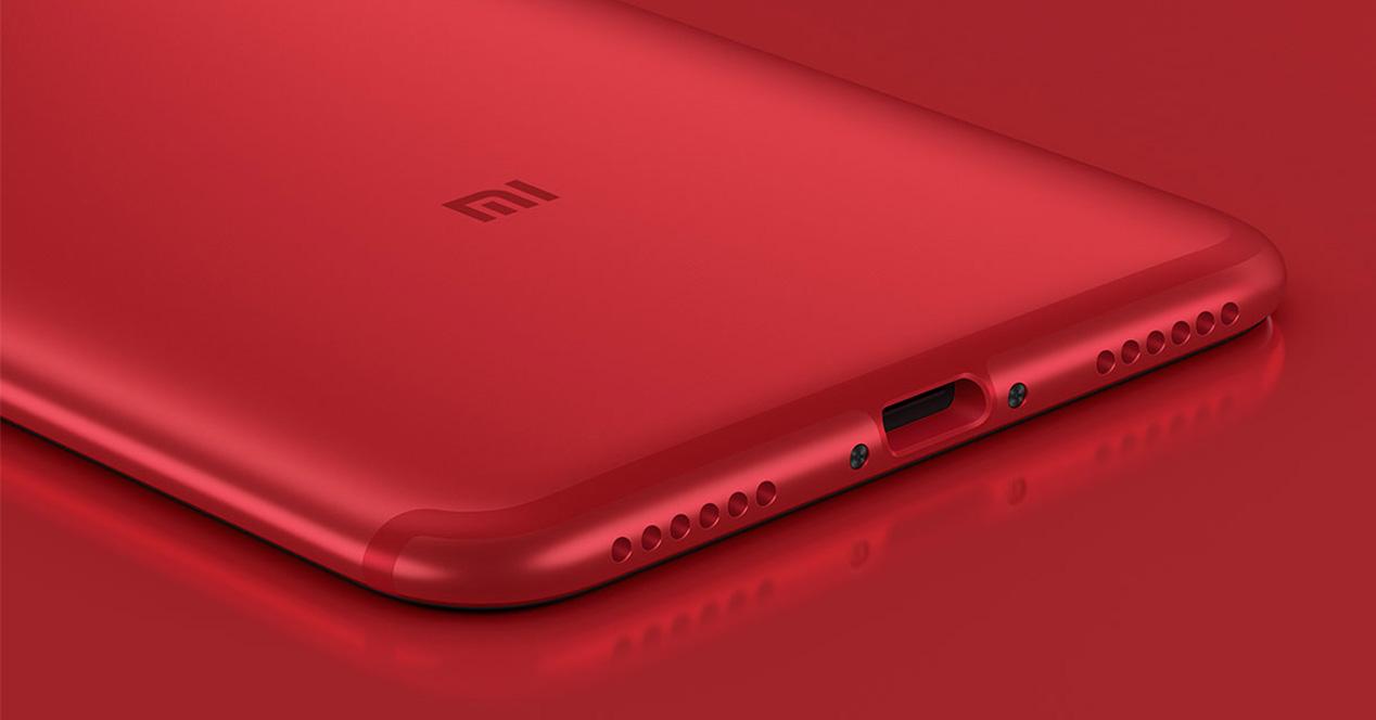 Smartphone de Xiaomi de color rojo